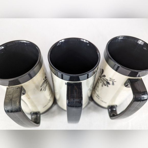 Thermo Serv Vintage Mug Cup Oklahoma State Tree Oil Rig Made in USA - Set of 3 - Picture 4 of 15